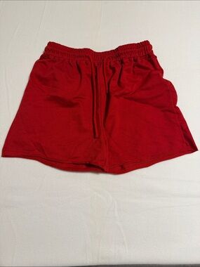 SHEIN Red Women's Athletic Drawstring Shorts-s02